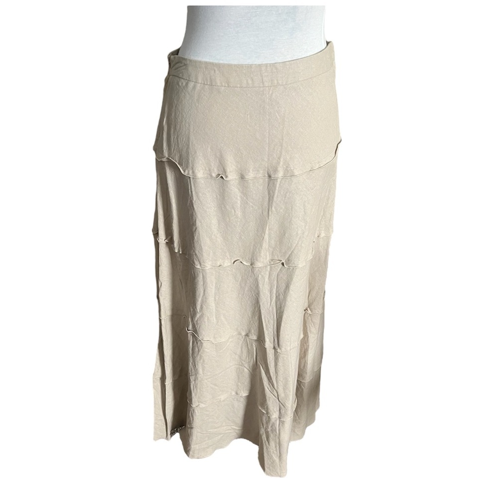 Dressbarn | Tan Linen Maxi Skirt Size 8